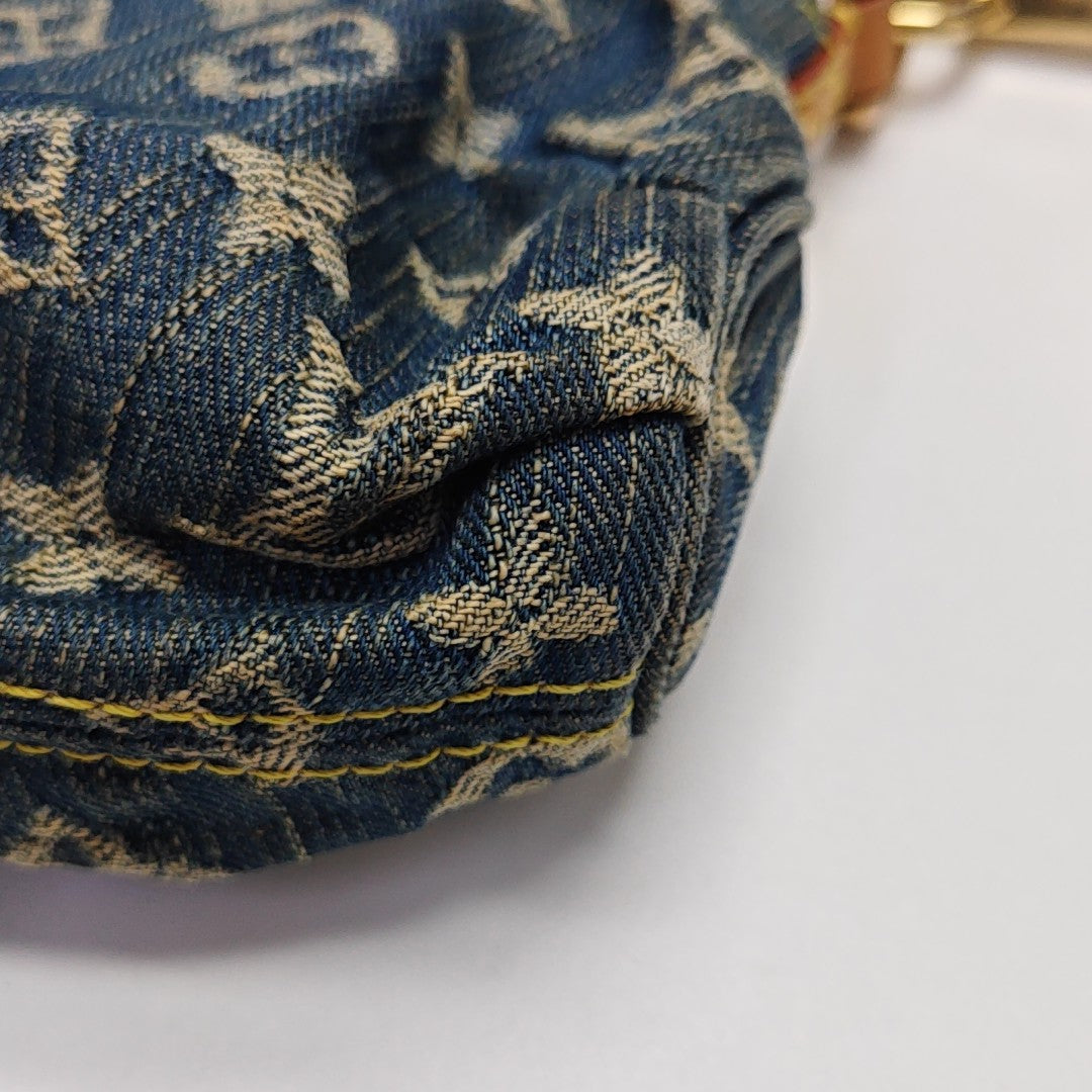 PLEATY Monogram Denim Blue