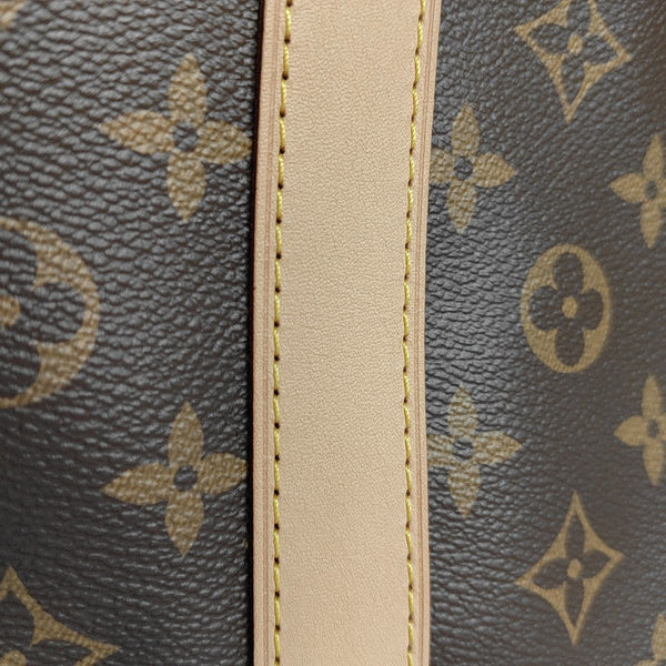 KEEPALL 55 Monogram Coated Canvas Brown