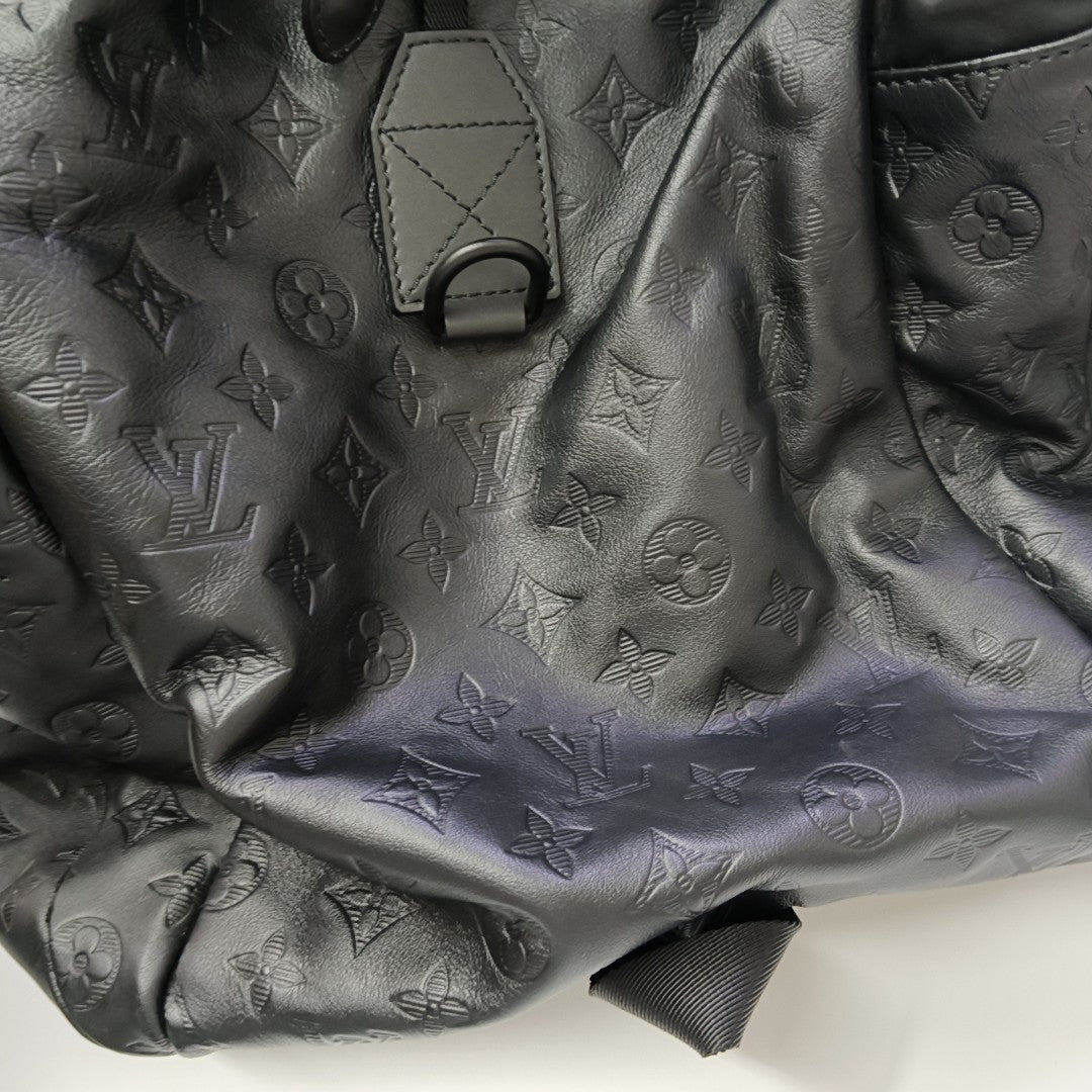 Monogram Calfskin Backpack Black