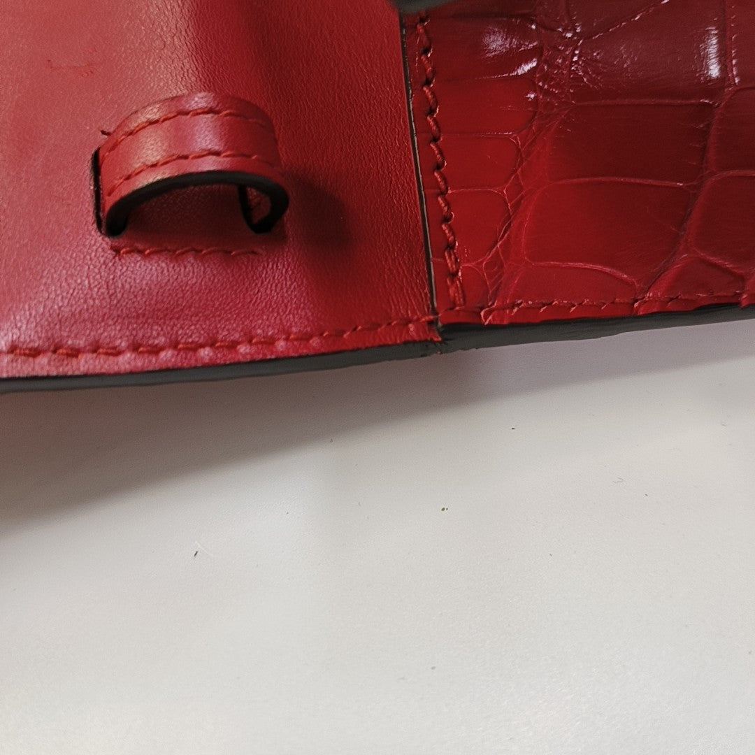 Sylvie Mini Crocodile Red