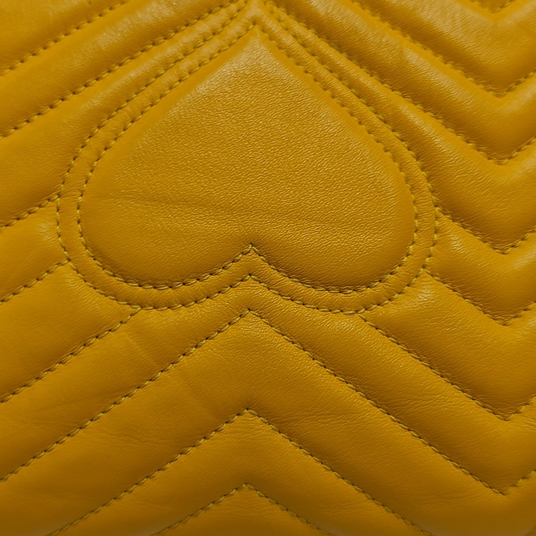 GG Marmont Medium Quilted Calfskin Yellow