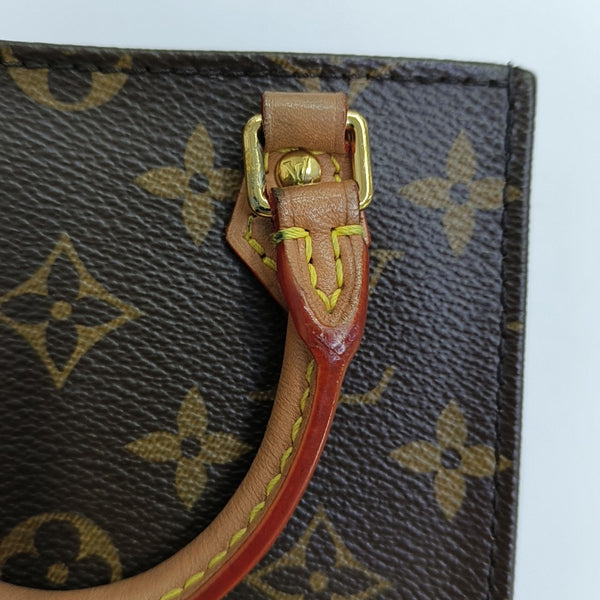 SAC PLAT Mini Monogram Coated Canvas Brown