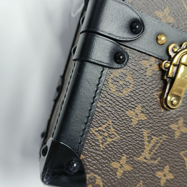 PETITE MALLE Monogram Coated Canvas Brown