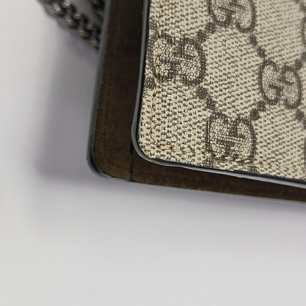 Dionysus Super Mini Monogram Coated Canvas Beige