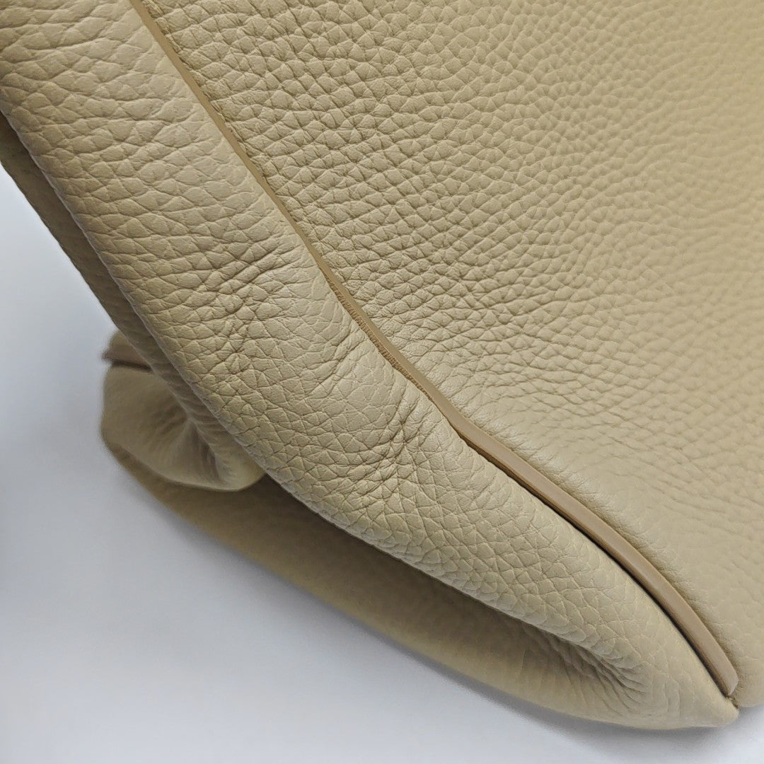 Calfskin Tote Bag Medium Beige