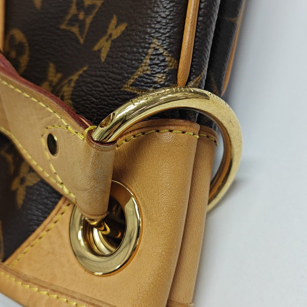 GALLIERA PM Monogram Coated Canvas Brown