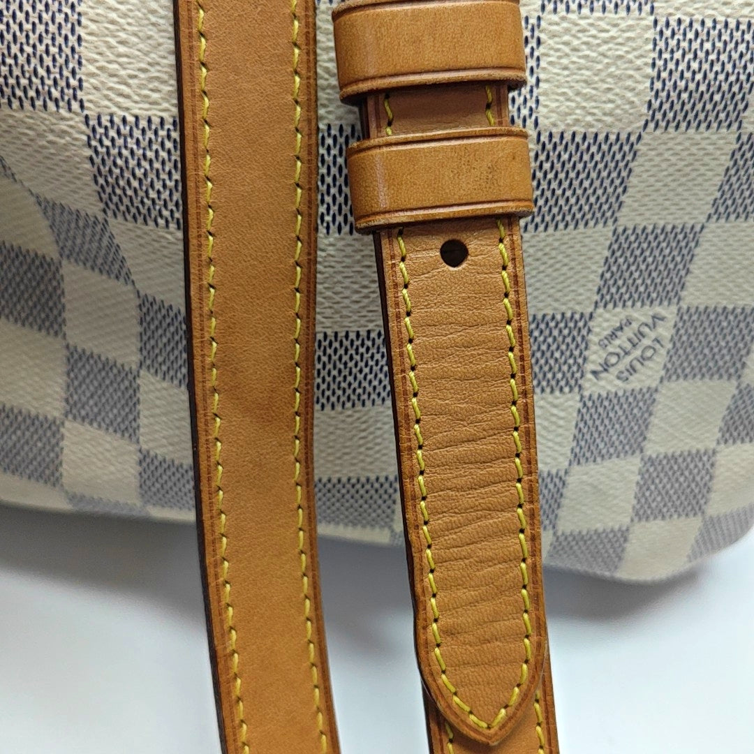 SPEEDY 25 Damier Azur Coated Canvas White