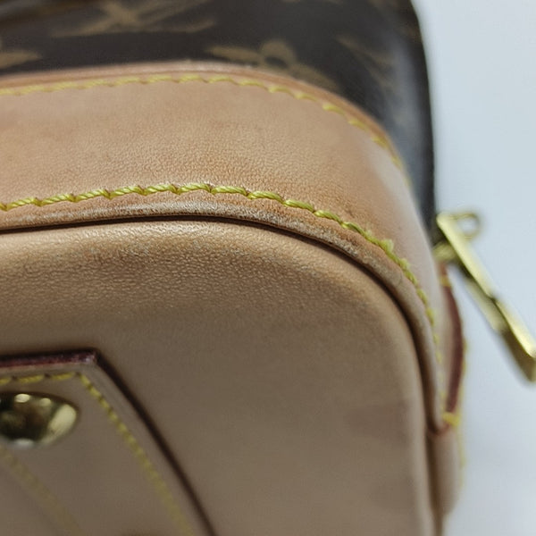 ALMA BB Monogram Coated Canvas Brown
