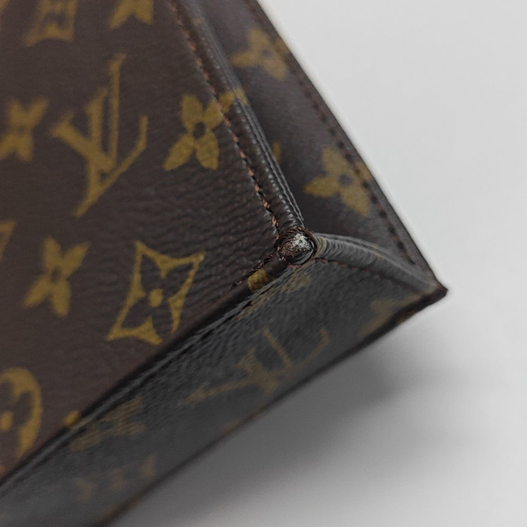 SAC PLAT Mini Monogram Coated Canvas Brown
