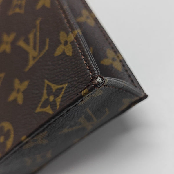 SAC PLAT Mini Monogram Coated Canvas Brown