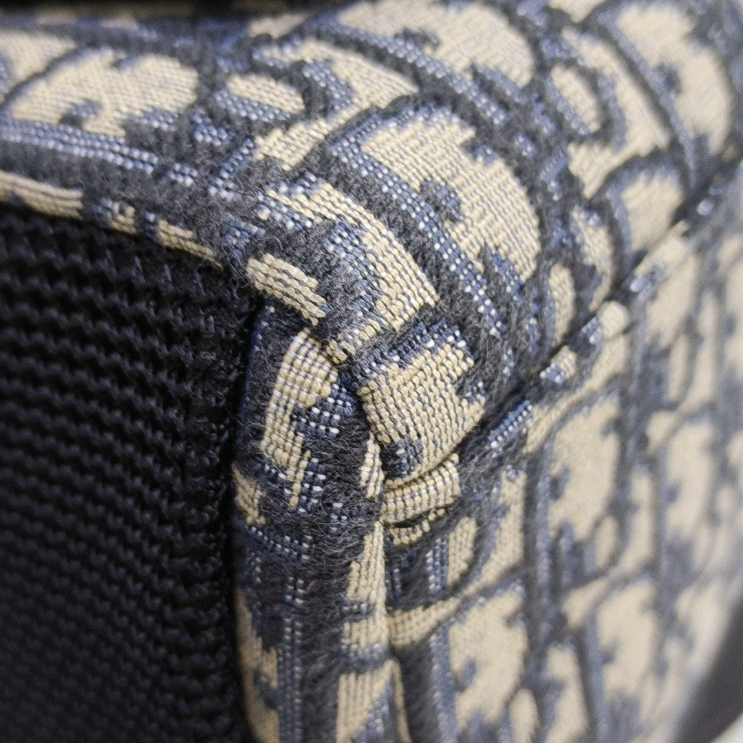Oblique Canvas Backpack Blue