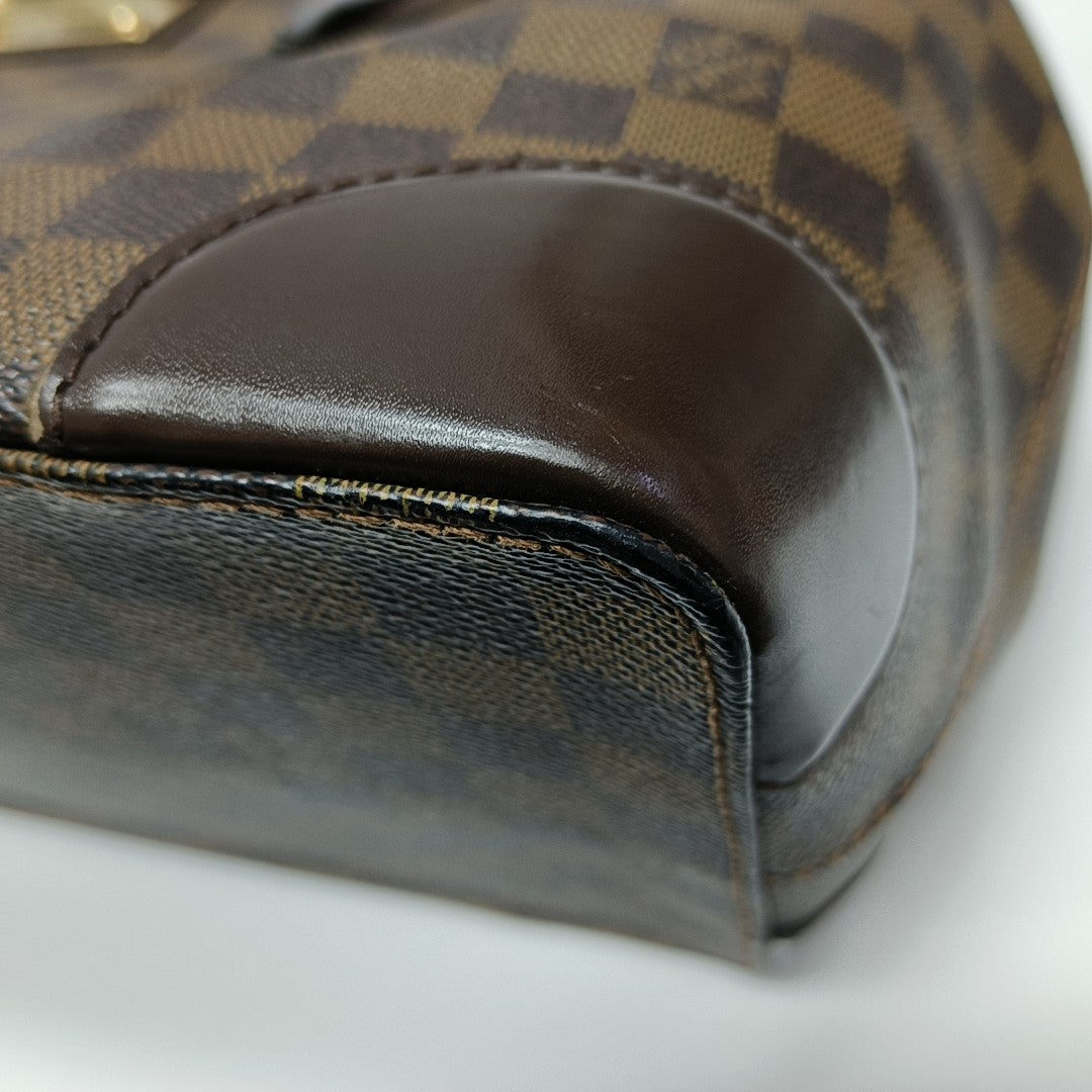 HAMPSTEAD MM Damier Ebene Coated Canvas Brown