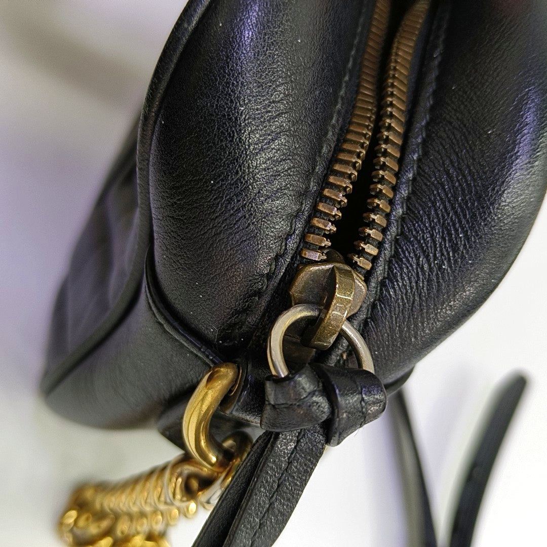 GG Marmont Small Quilted Calfskin Black