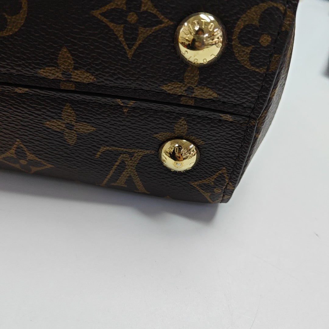 CLUNY Monogram Coated Canvas Brown
