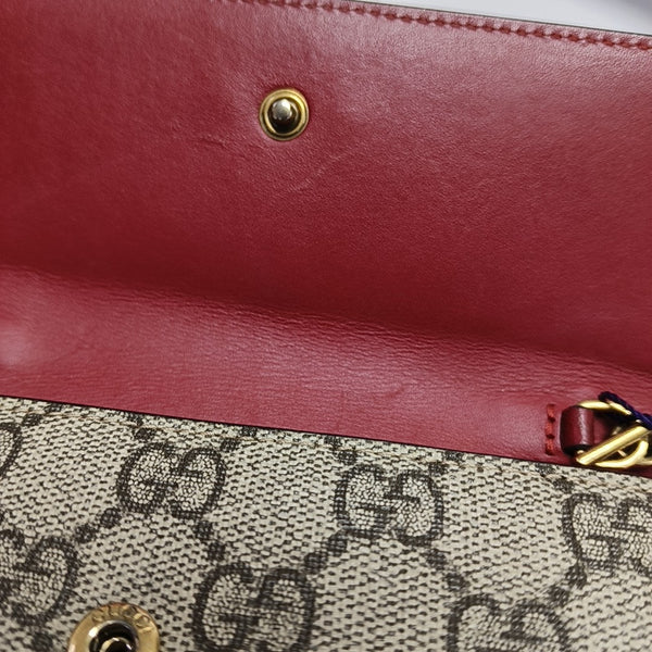GG Supreme Mini Monogram Coated Canvas Beige