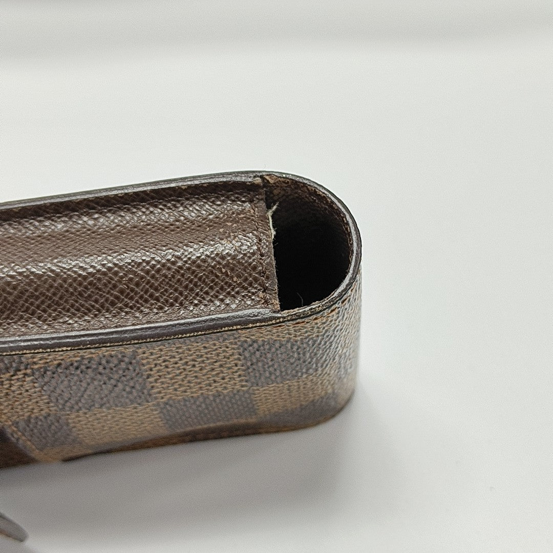 Damier Ebene Coated Canvas Clutch Brown