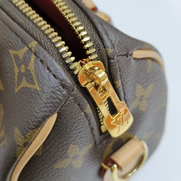 SPEEDY 20 Monogram Coated Canvas Brown