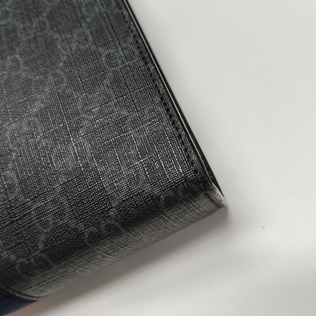 GG Supreme Monogram Coated Canvas Gray
