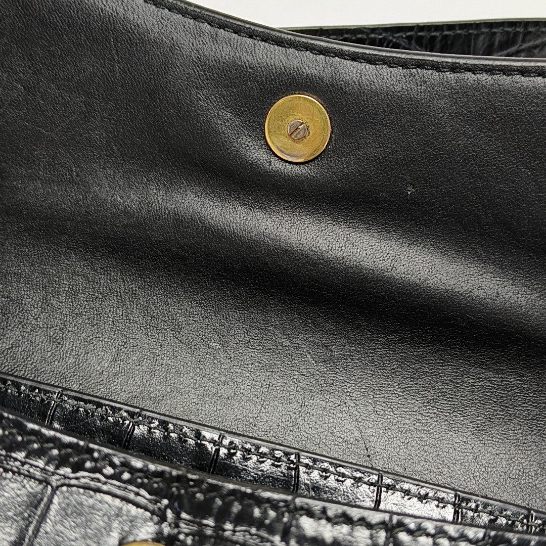 Calfskin Shoulder Bag Black