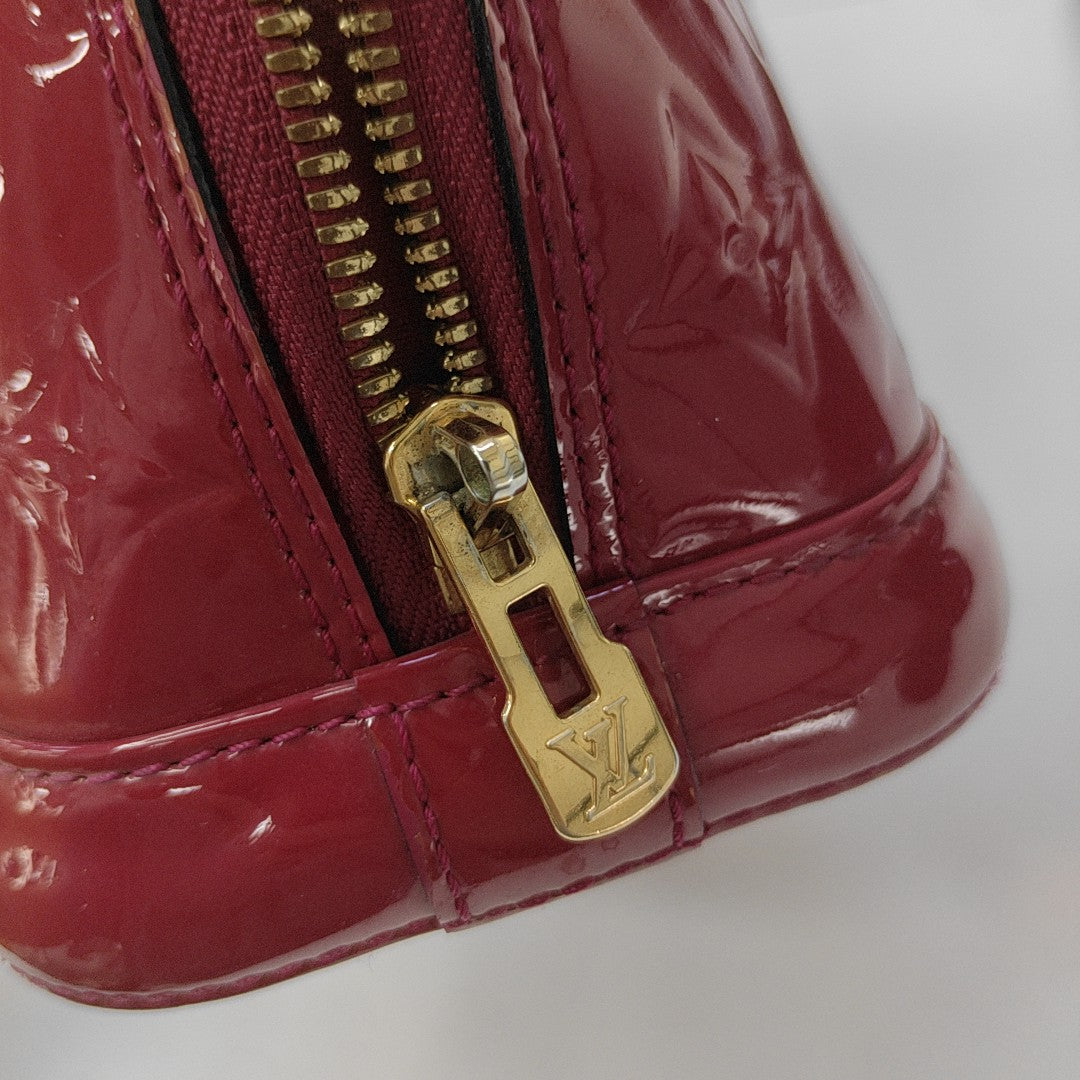 ALMA BB Monogram Patent Leather Red