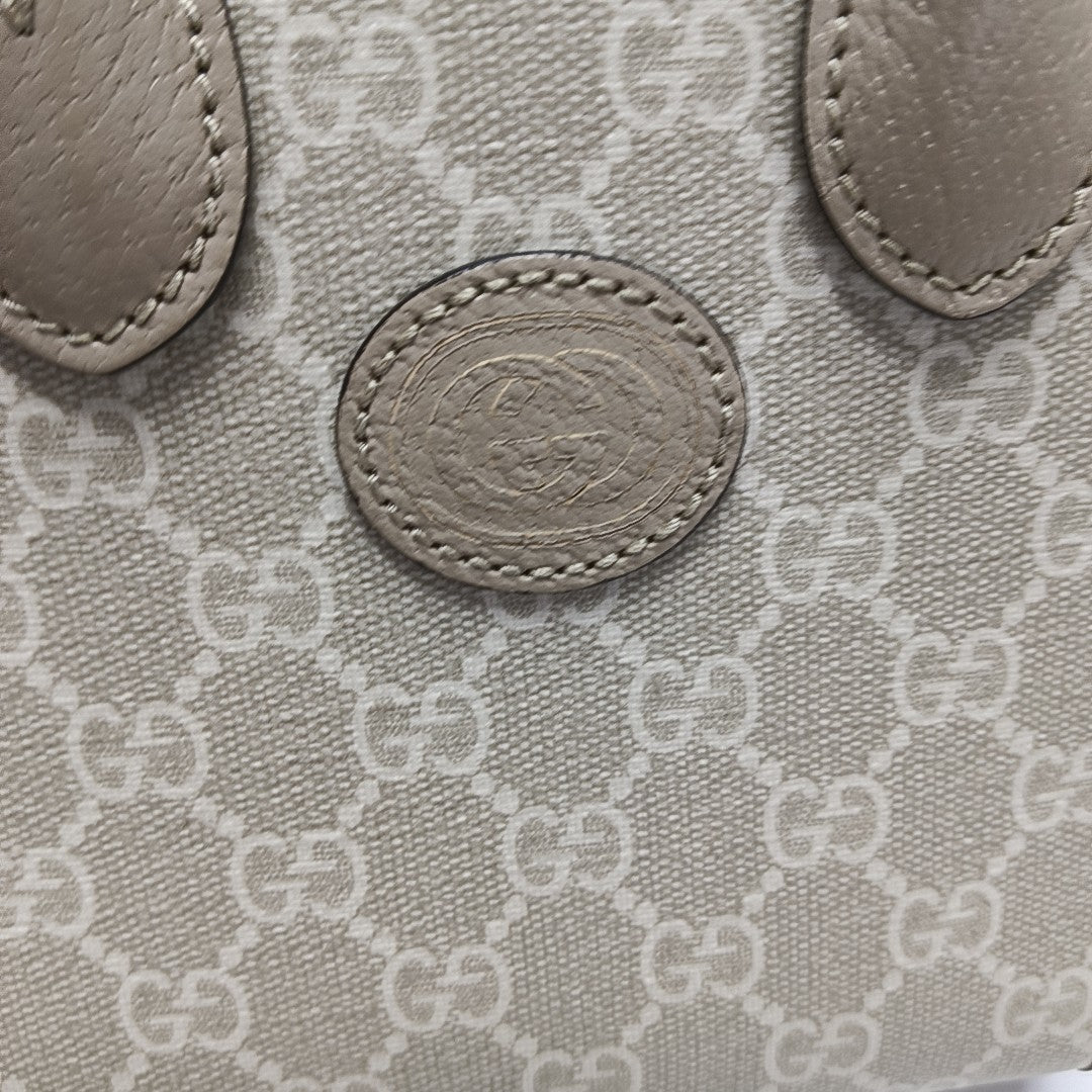 Retro Mini Monogram Coated Canvas Beige