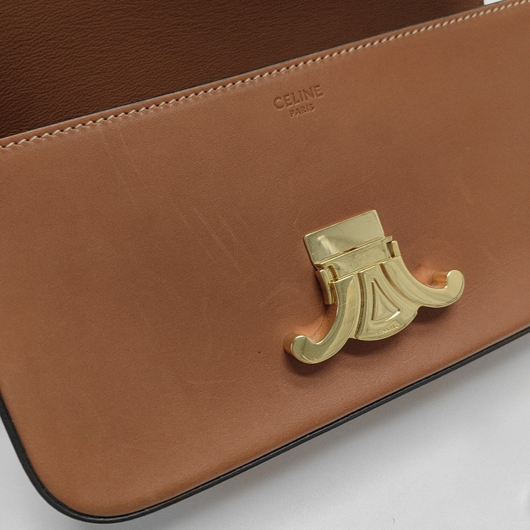 TRIOMPHE Small Calfskin Brown