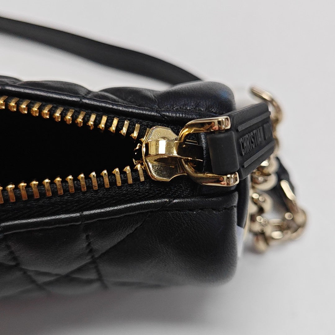 Vibe Super Mini Cannage Lambskin Black
