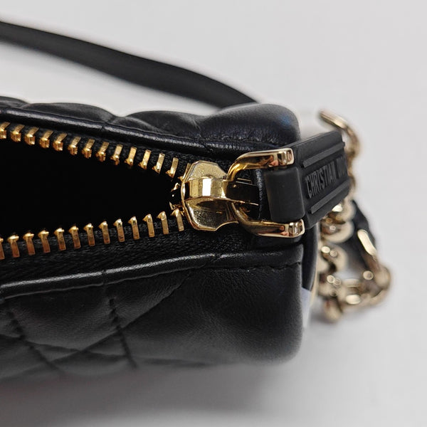 Vibe Super Mini Cannage Lambskin Black