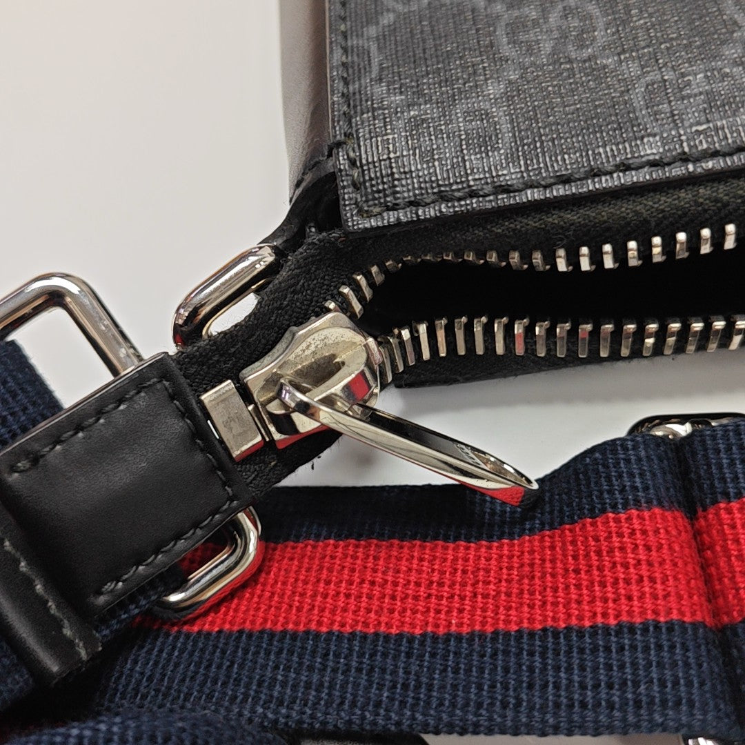 GG Imprime Small Monogram Coated Canvas Black
