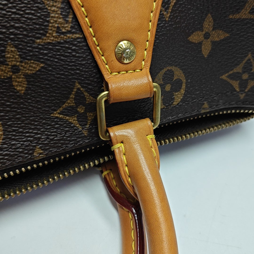 SPEEDY 30 Monogram Coated Canvas Brown