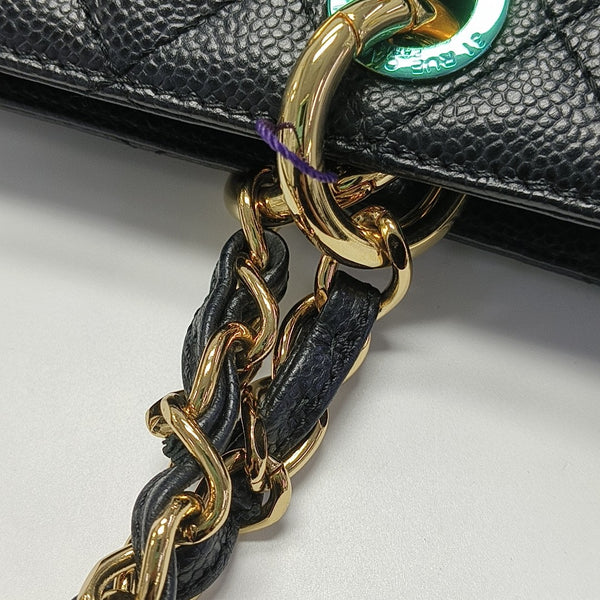 CHANEL GST Large Quilted Grained Calfskin Black