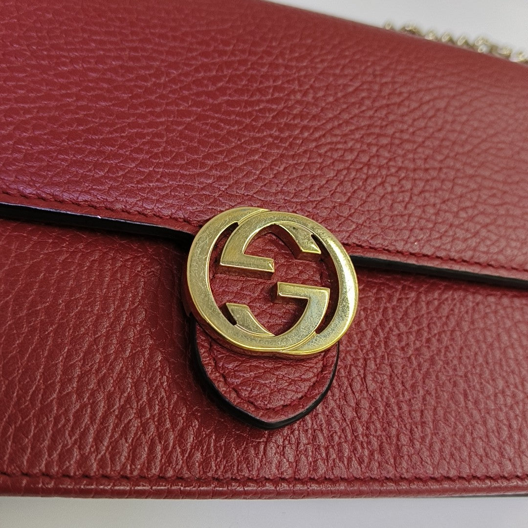 Calfskin Shoulder Bag Red