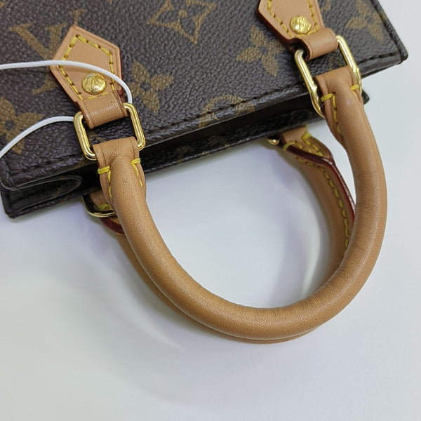 SAC PLAT Mini Monogram Coated Canvas Brown