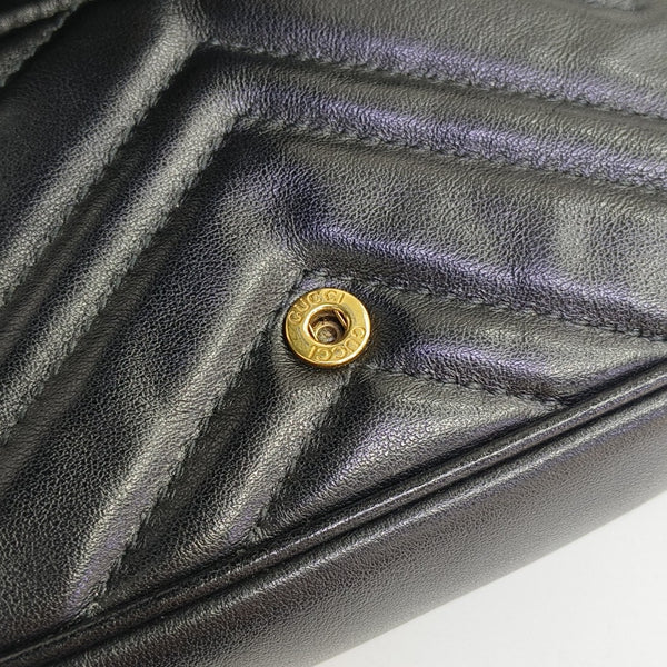 GG Marmont Mini Quilted Calfskin Black