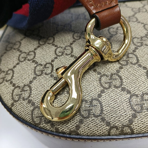 Padlock Medium Monogram Coated Canvas Beige