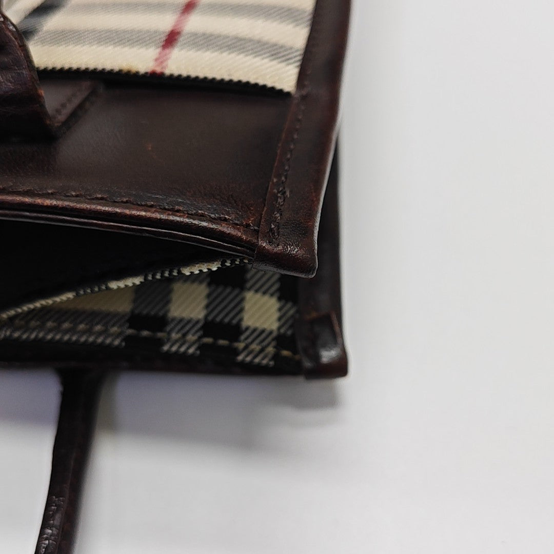 Coated Canvas Top Handle Bag Beige