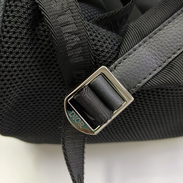 Oblique Canvas Backpack Black