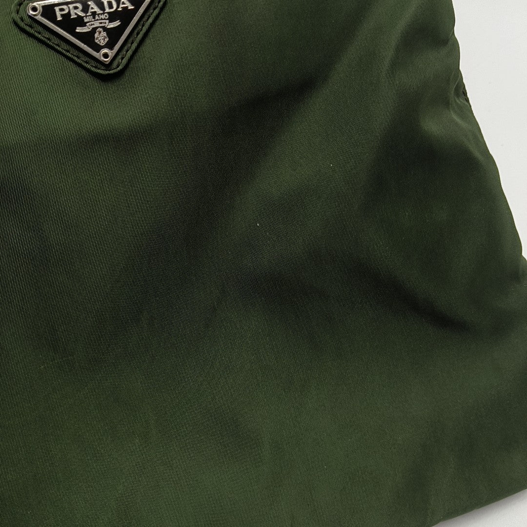 Nylon Top Handle Bag Green