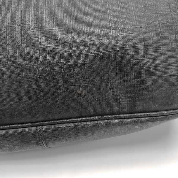 Monogram Coated Canvas Shoulder Bag Black