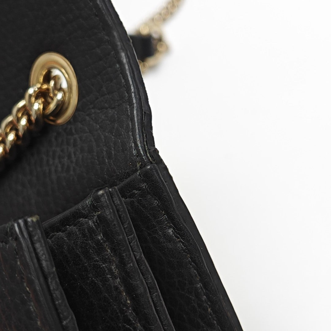 Interlocking G Small Calfskin Black