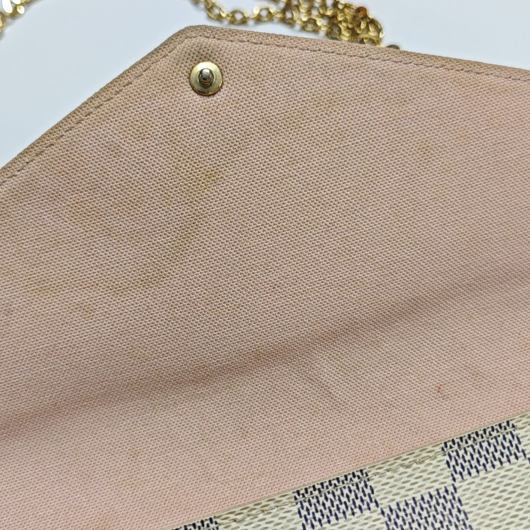 FÉLICIE Damier Azur Coated Canvas White