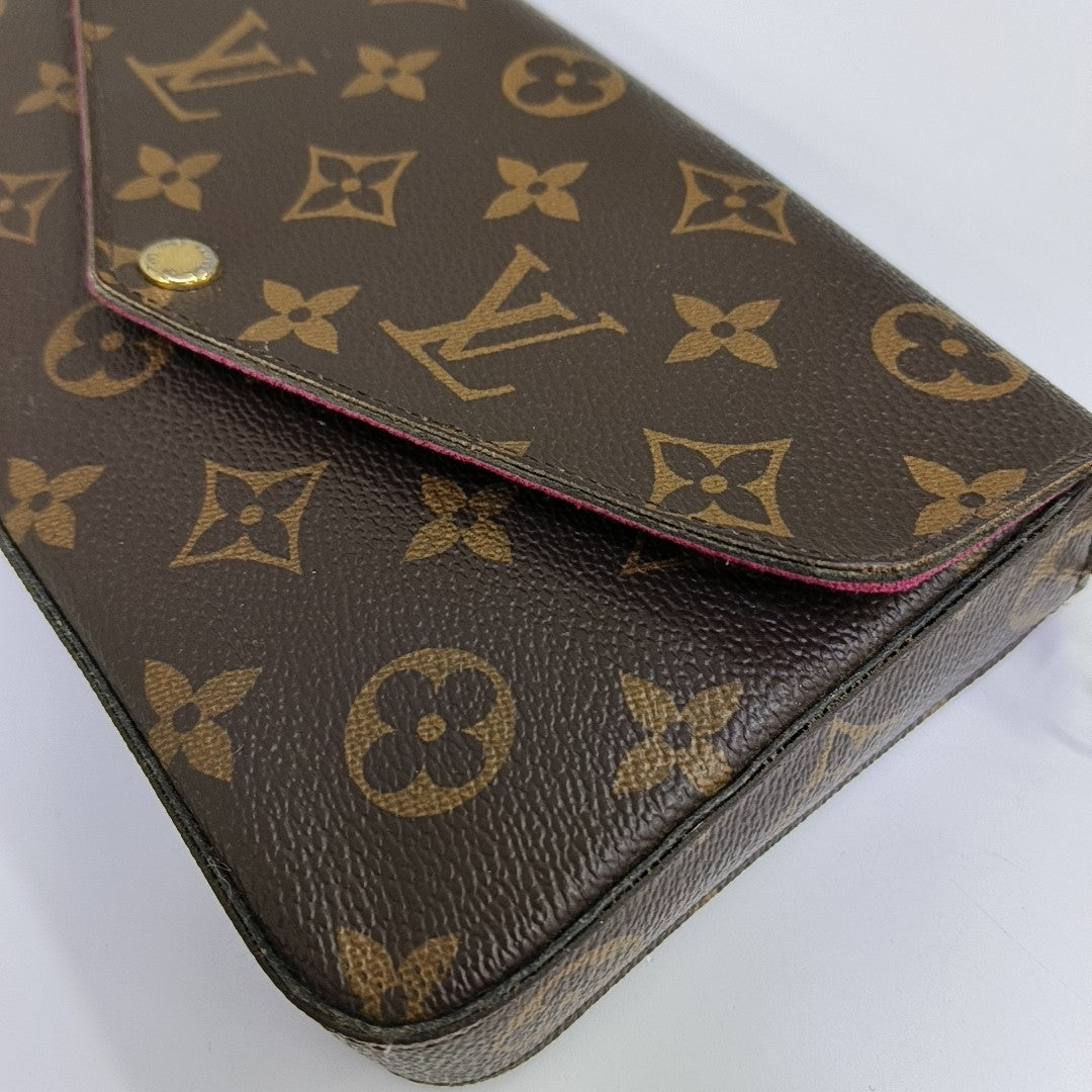 FÉLICIE Monogram Coated Canvas Brown
