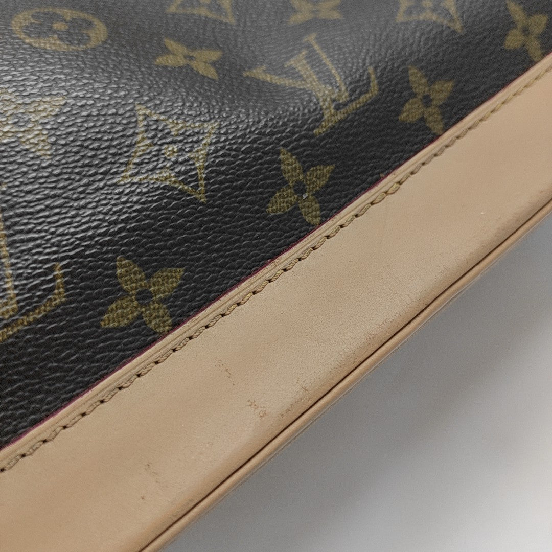 ALMA PM Monogram Coated Canvas Brown
