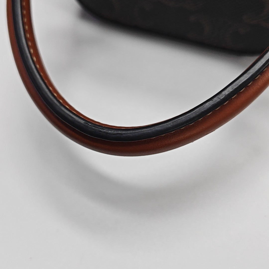 Coated Canvas Shoulder Bag Black
