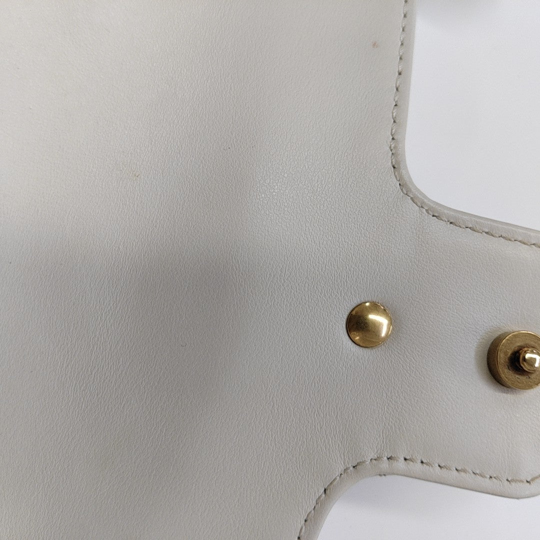 GG Marmont Mini Quilted Calfskin White