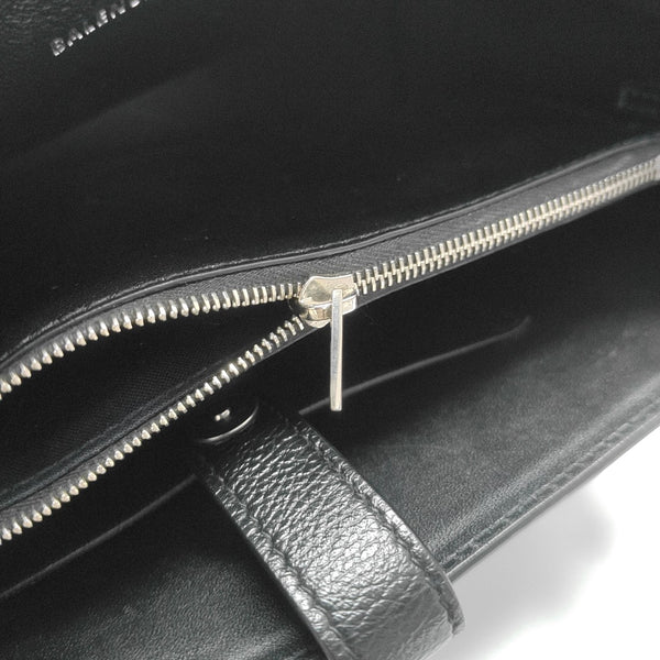 Hourglass East West Tote Small Calfskin Black