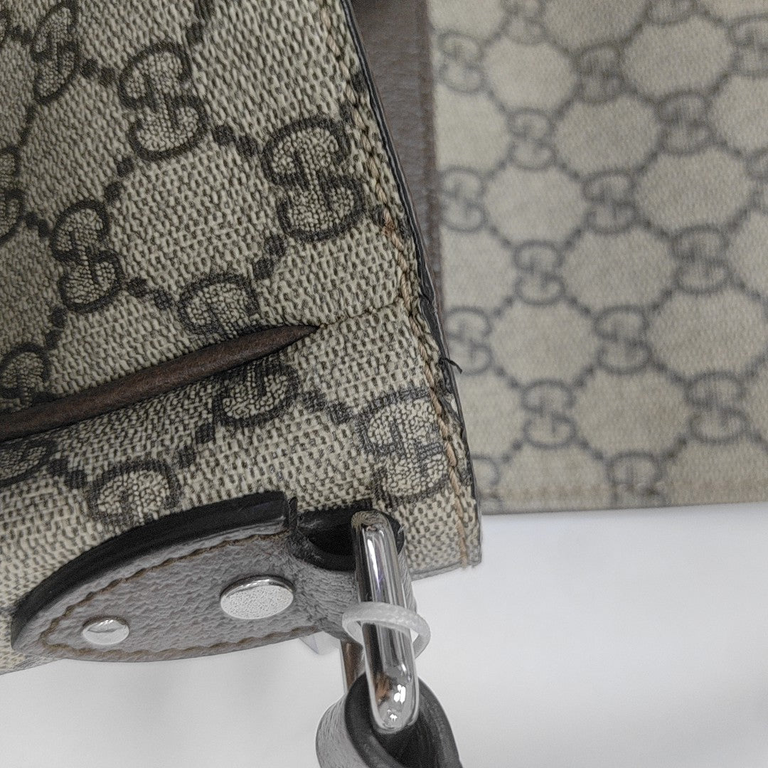 Monogram Coated Canvas Crossbody Bag Brown