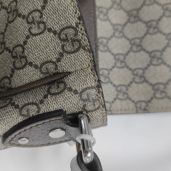 Monogram Coated Canvas Crossbody Bag Brown