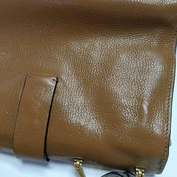 Calfskin Shoulder Bag Gray