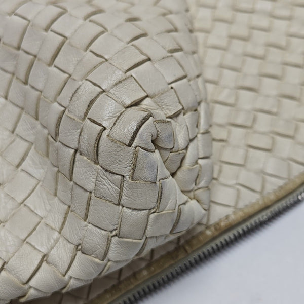 Leather Shoulder Bag White